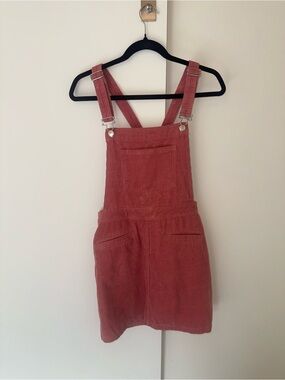 H&M pink Corduroy Overall Dress